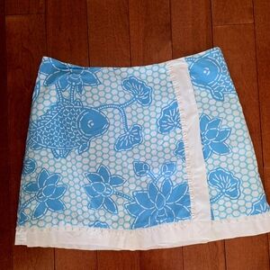 Lilly Pulitzer Blue and White Patterned Skort